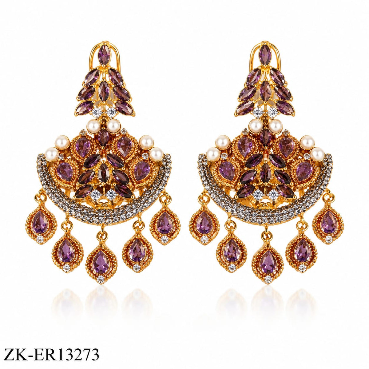 AMETHYST TEARDROPS EARRINGS