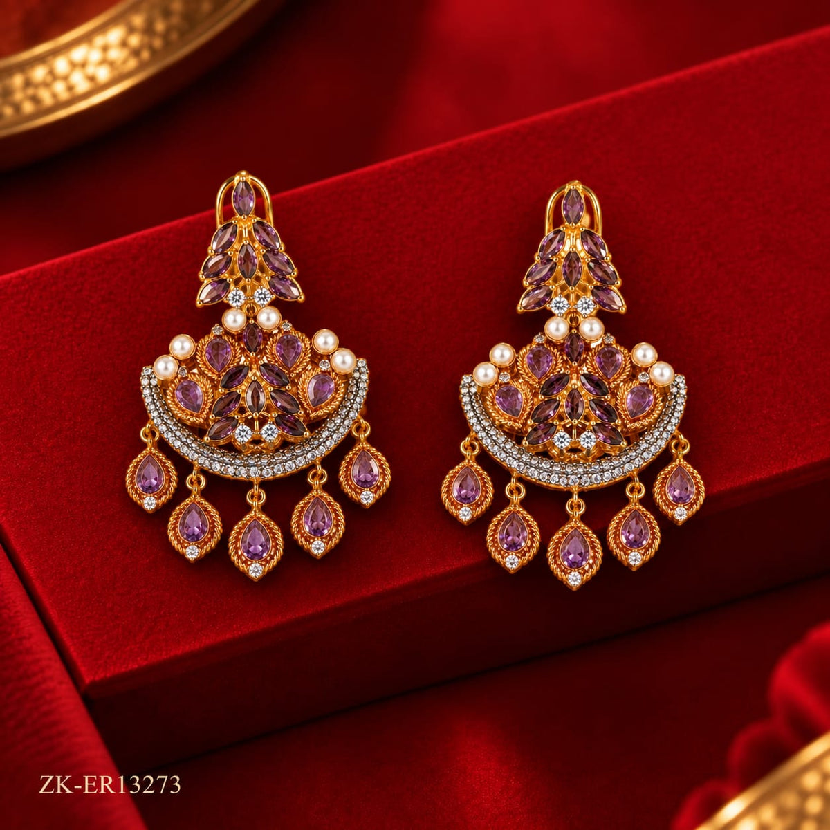 AMETHYST TEARDROPS EARRINGS
