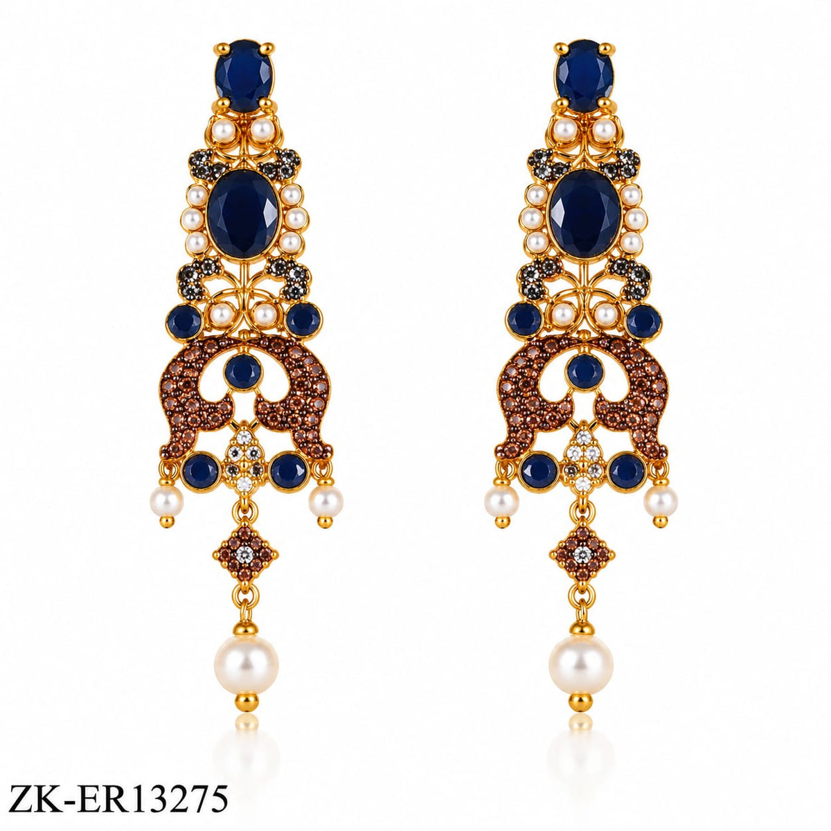 SAPPHIRE PEARLS EARRINGS