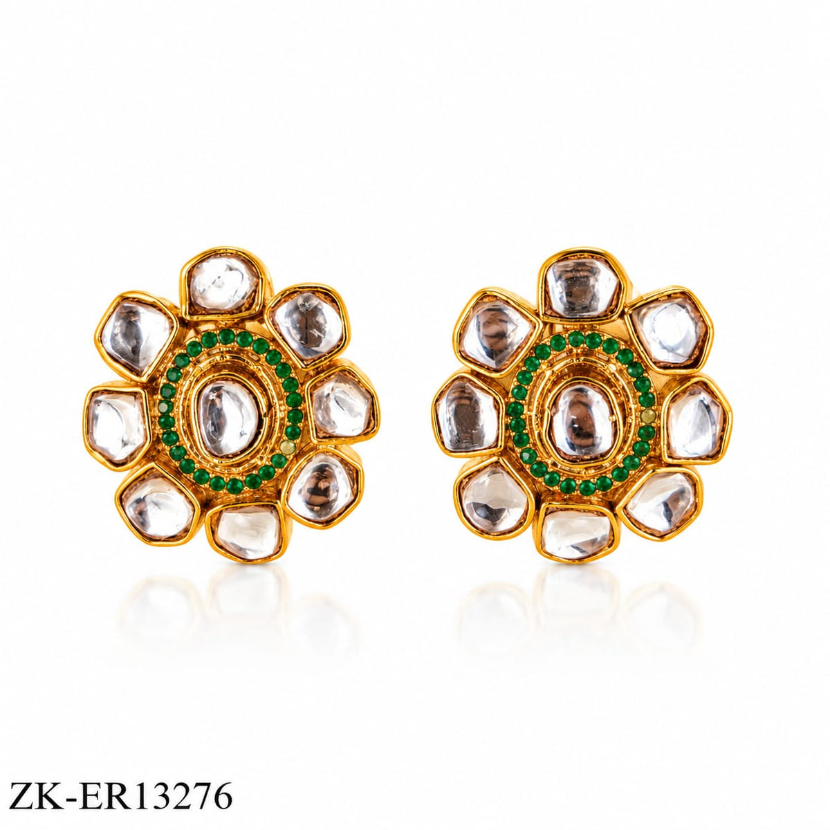 KUNDAN FLORAL EARRINGS