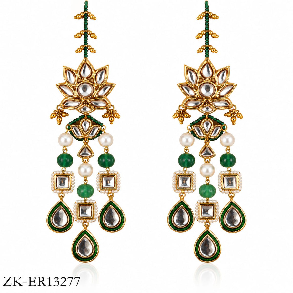 EMERALD LAYERED EARRINGS