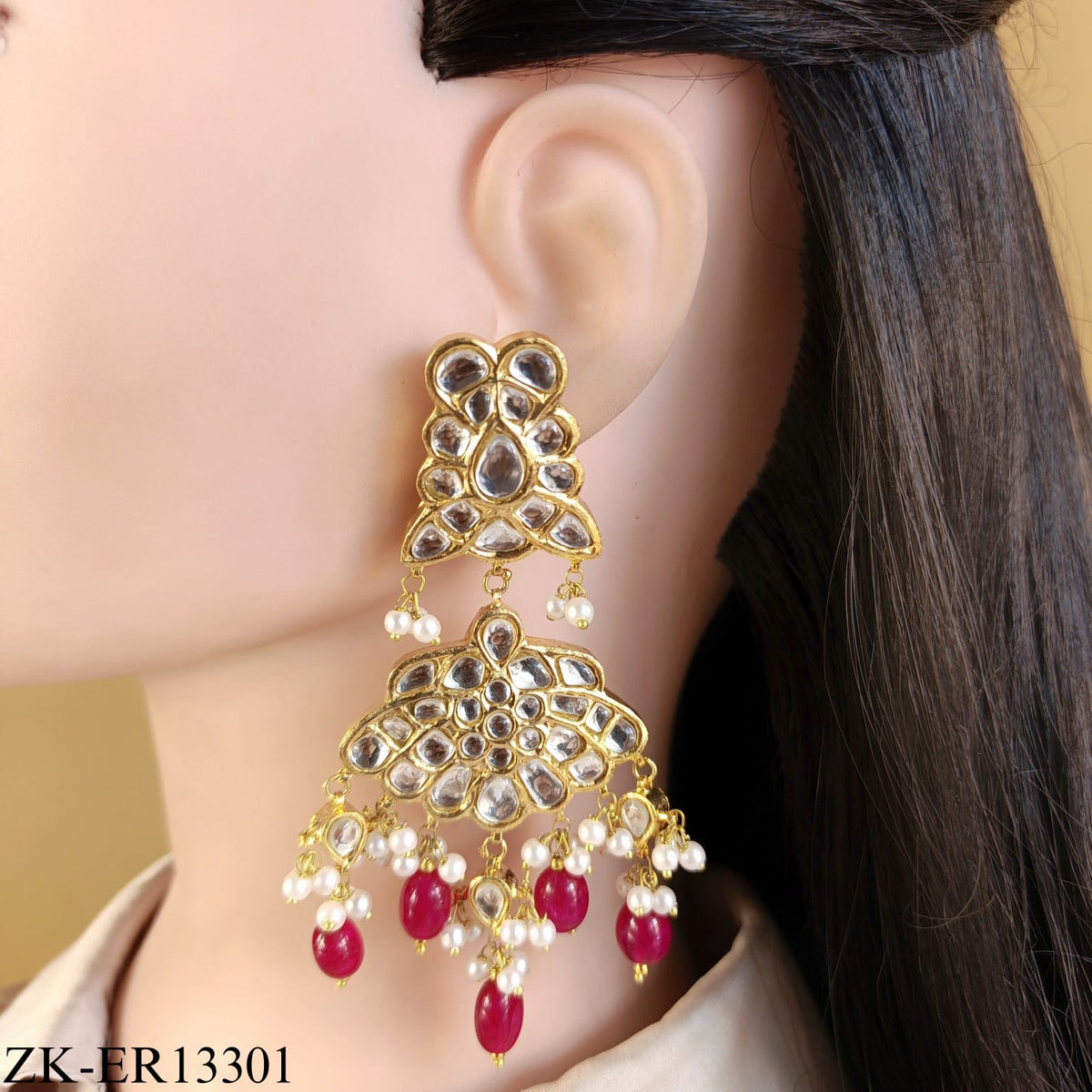 RUBY KUNDAN EARRINGS