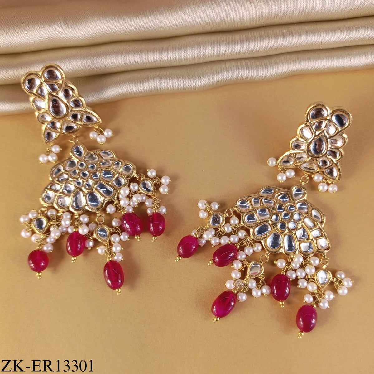 RUBY KUNDAN EARRINGS