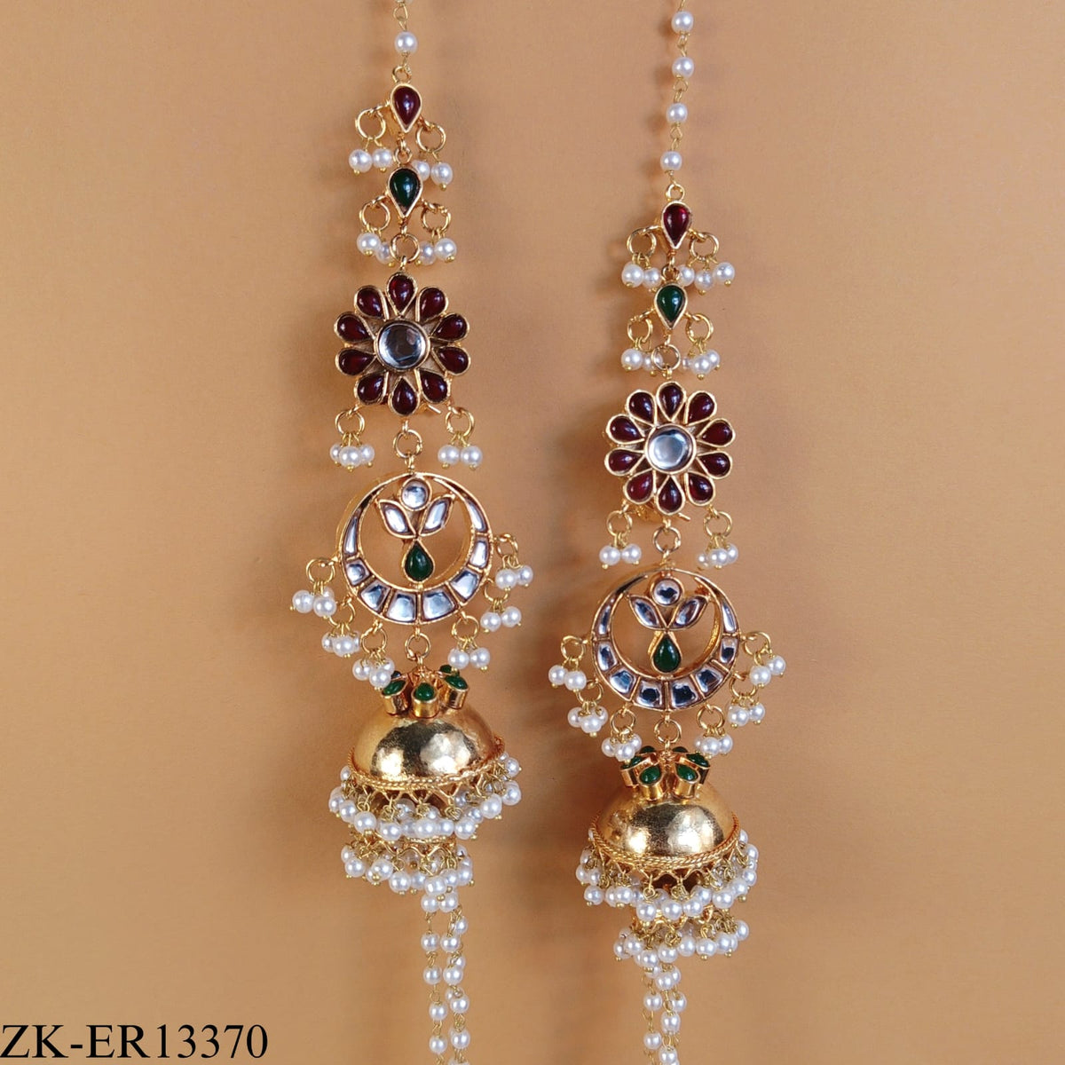 RUBY PEARLS SAHARA EARRINGS