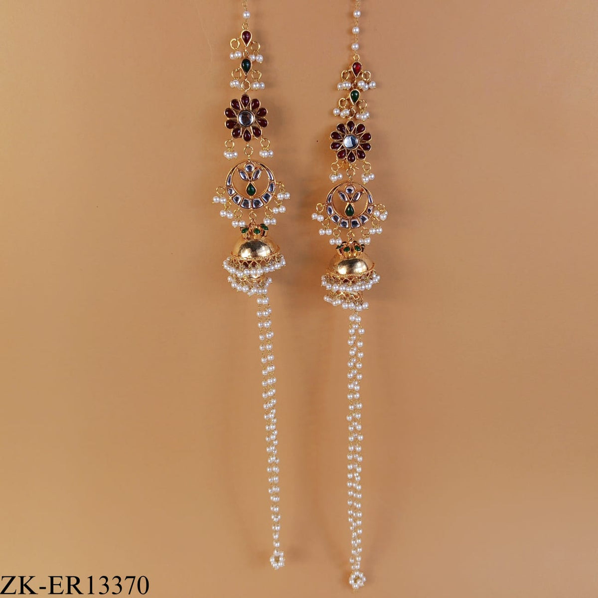 RUBY PEARLS SAHARA EARRINGS