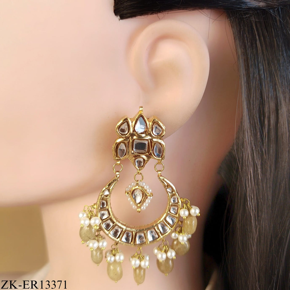CHANDBALI KUNDAN EARRINGS