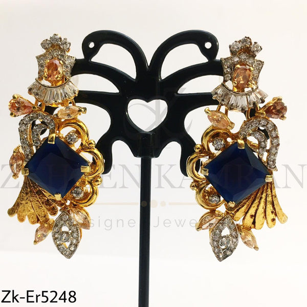 Sapphire Zirconia Danglers