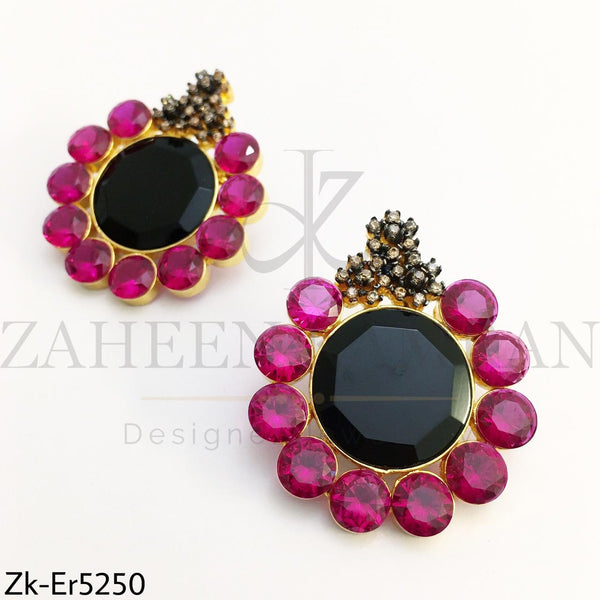 Agate Ruby Earrings