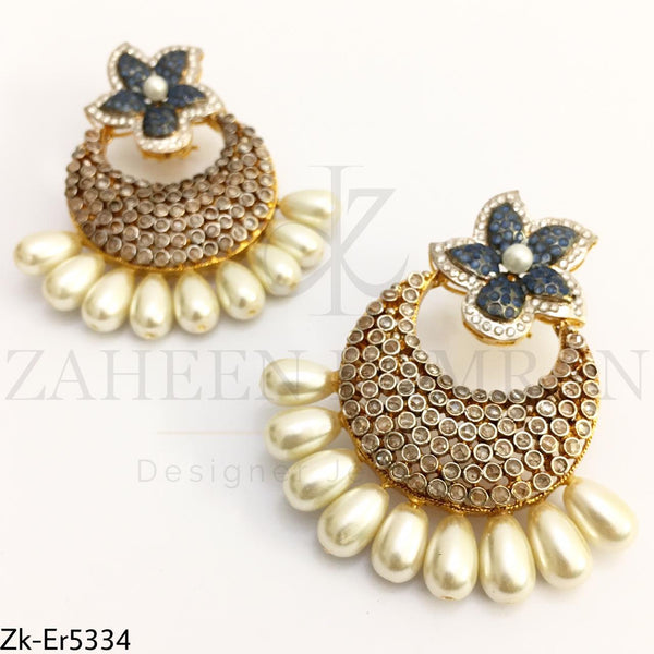 Sapphire Floral Earrings