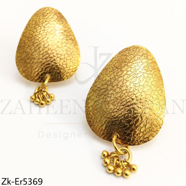 Textured Gold Earrings