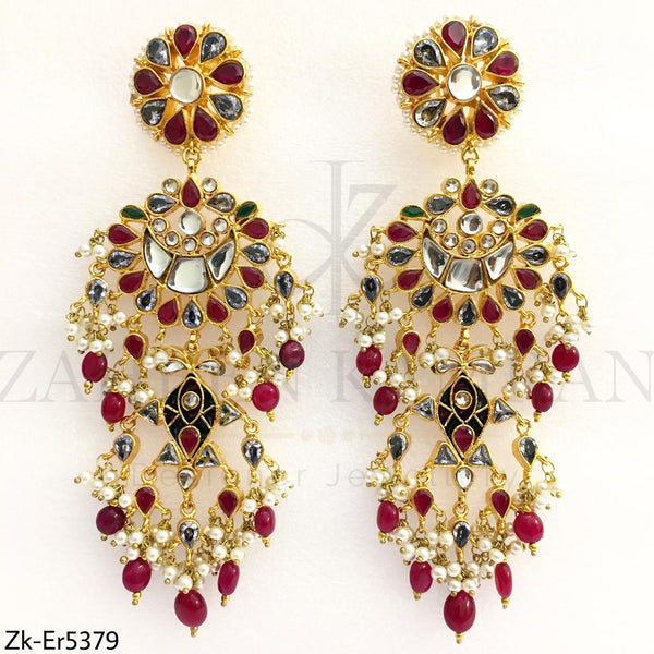 Kundan Ruby Danglers