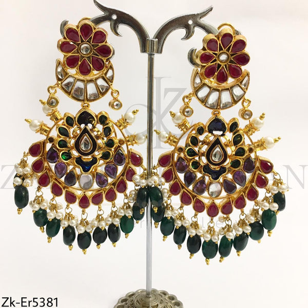 Kundan Chunky Earrings