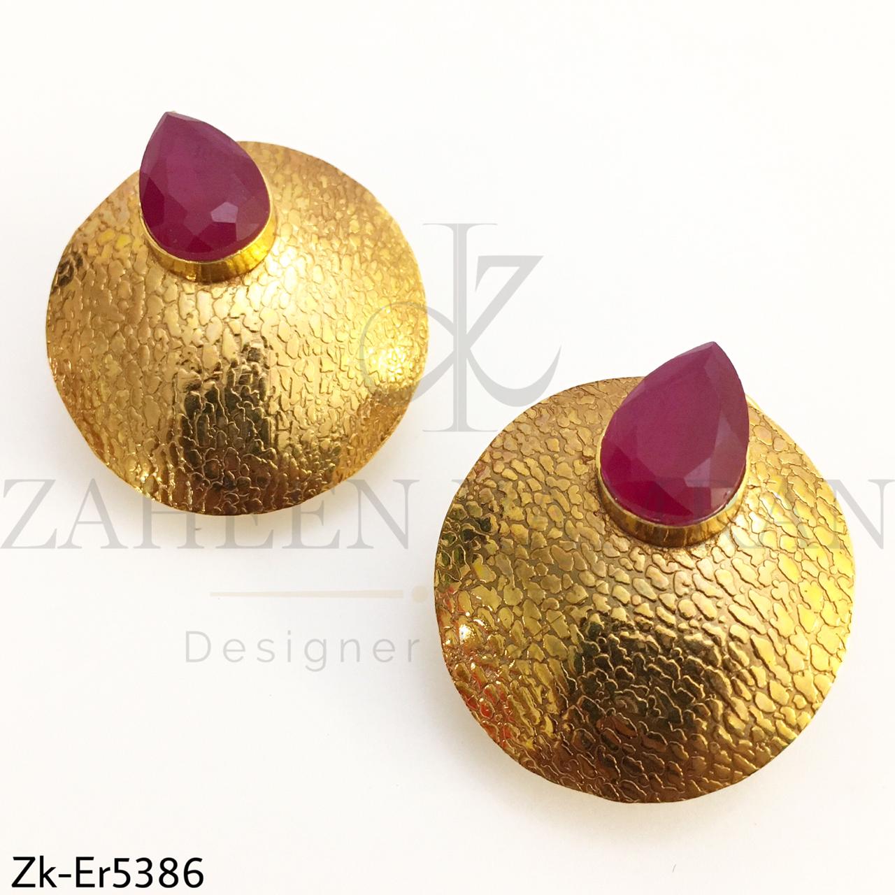 Ruby Textured Earrings
