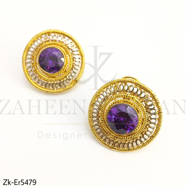 Amethyst round studs