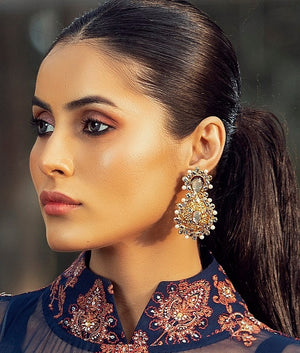 Smoked gold earrings