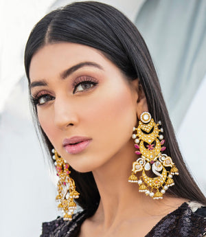 Kundan traditional earrings