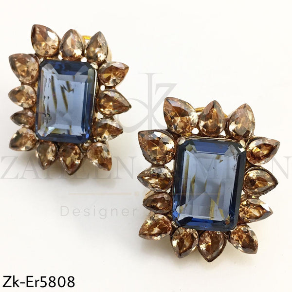 Sapphire champagne earrings