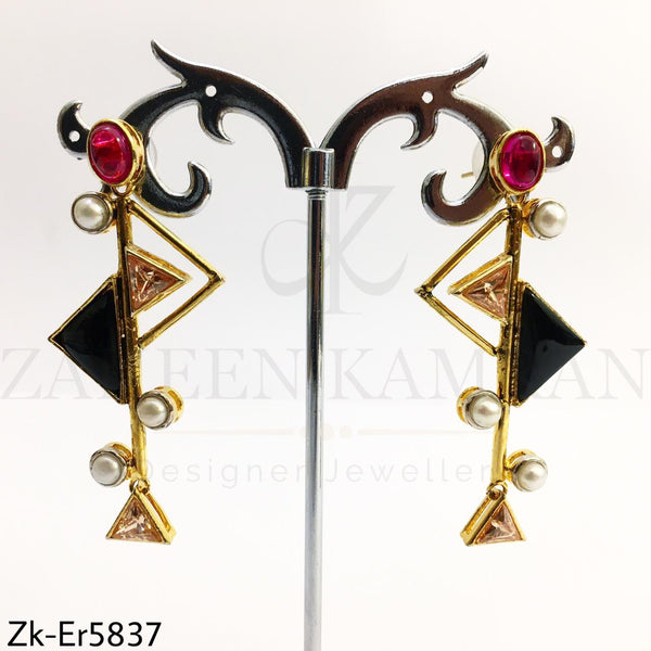 Triangular statement earrings