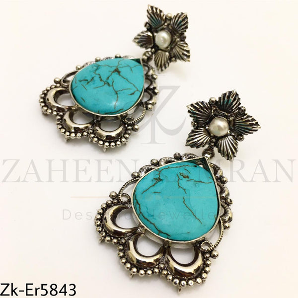 Feroza floral earrings