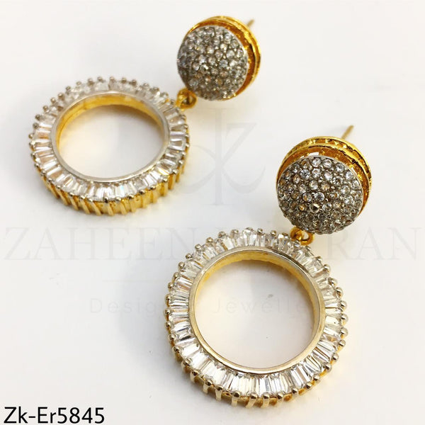 Zirconian round earrings