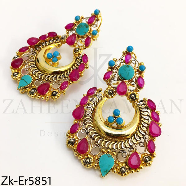 Ruby feroza earrings