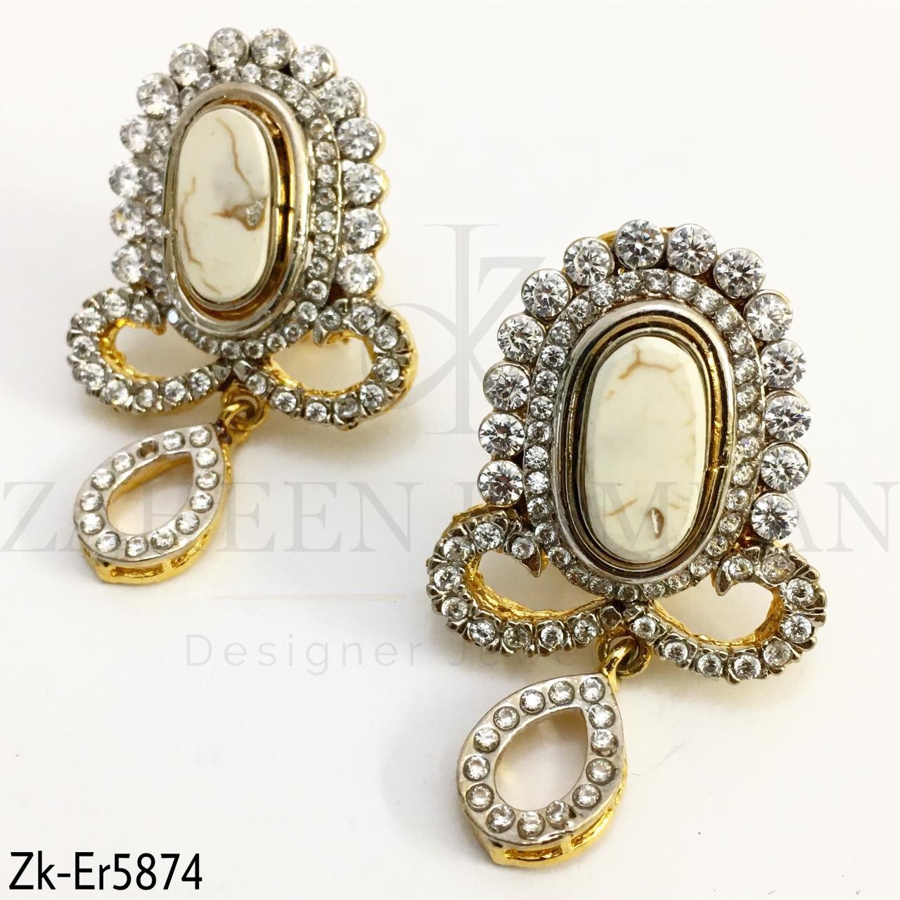 Marbled Zirconian earrings