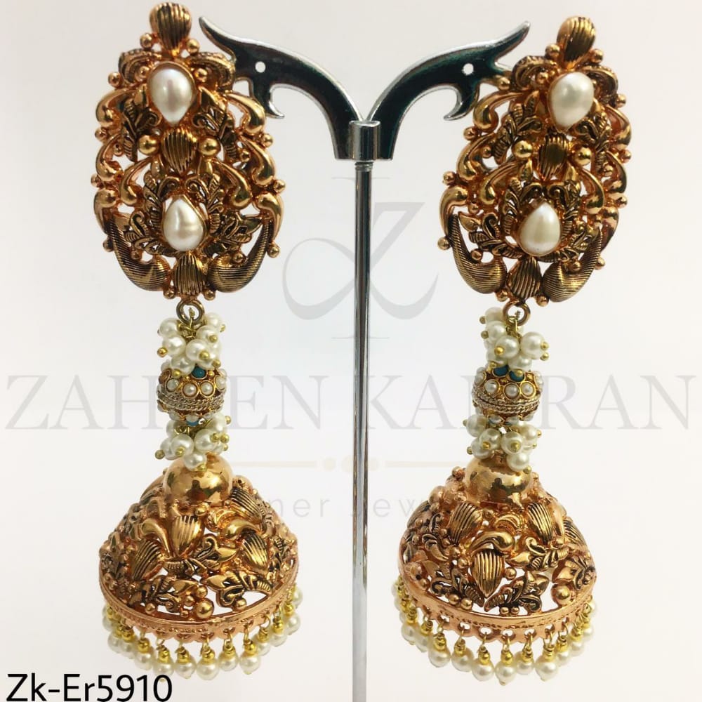 Antique polished jhumki