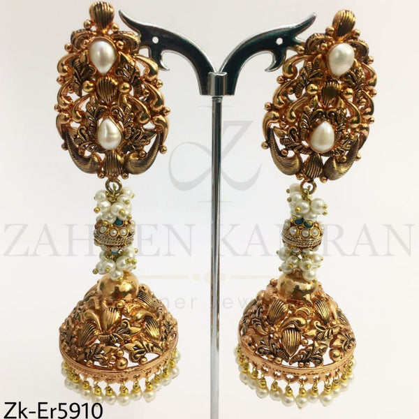 Antique polished jhumki