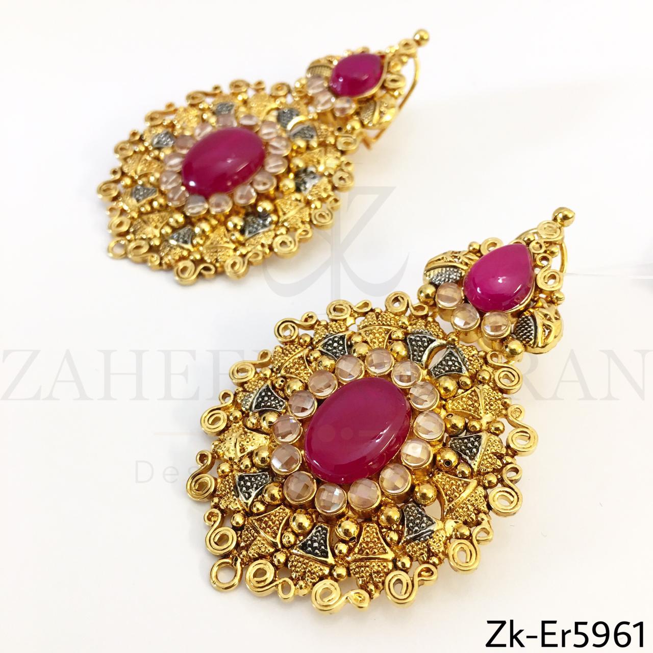 Ruby champagne earrings