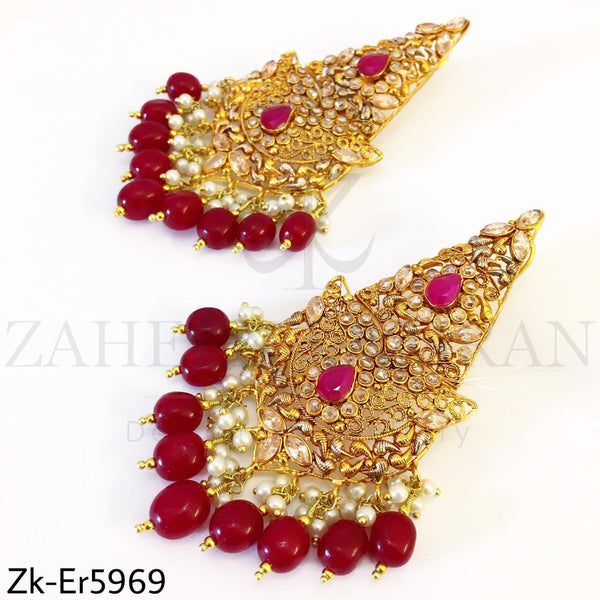 Ruby champagne earrings