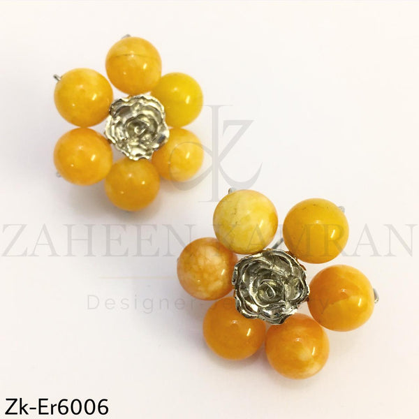 Yellow flower studs