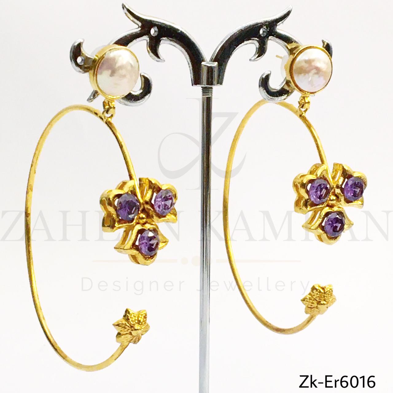 Amethyst hoops