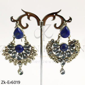 Marbled smoked earrings