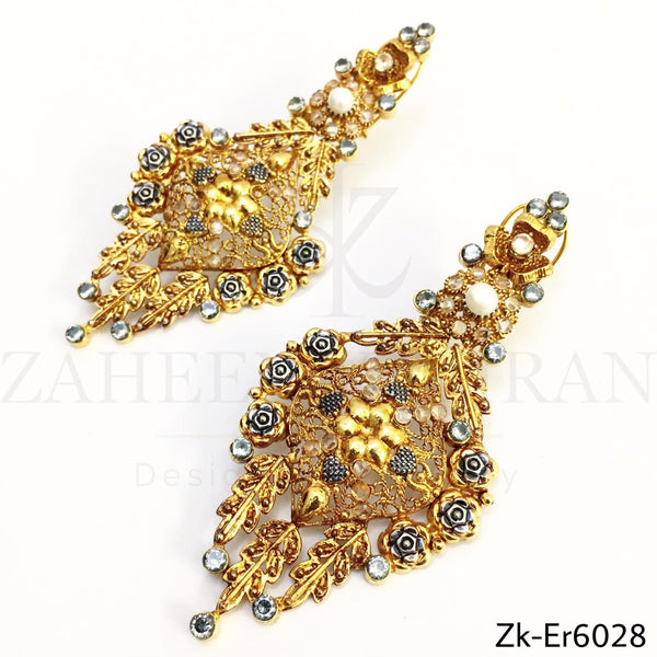 Champagne detailed earrings