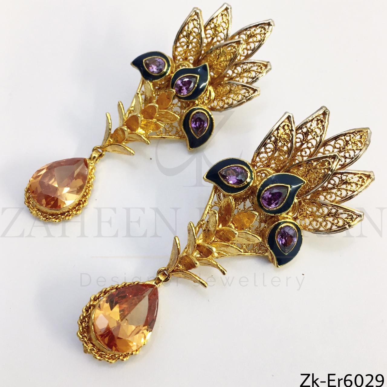 Palm style earrings
