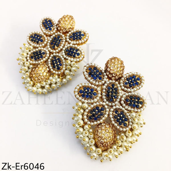 Sapphire flower earrings