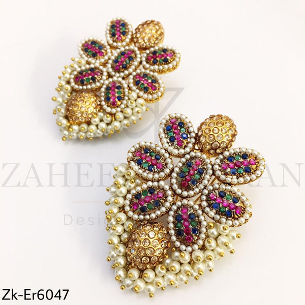 Multi flower earrings