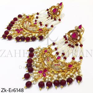 Chunky jhumar earrings