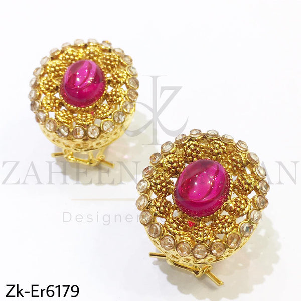 Ruby champagne studs