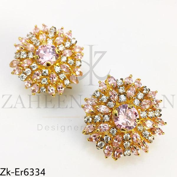 Zirconian pink earrings