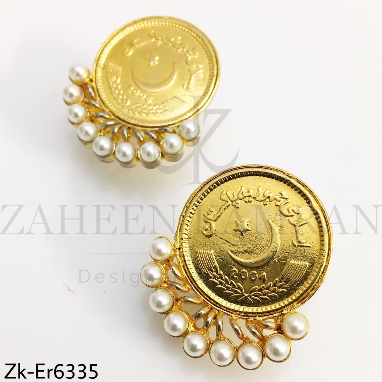 Pakistani coin earrings