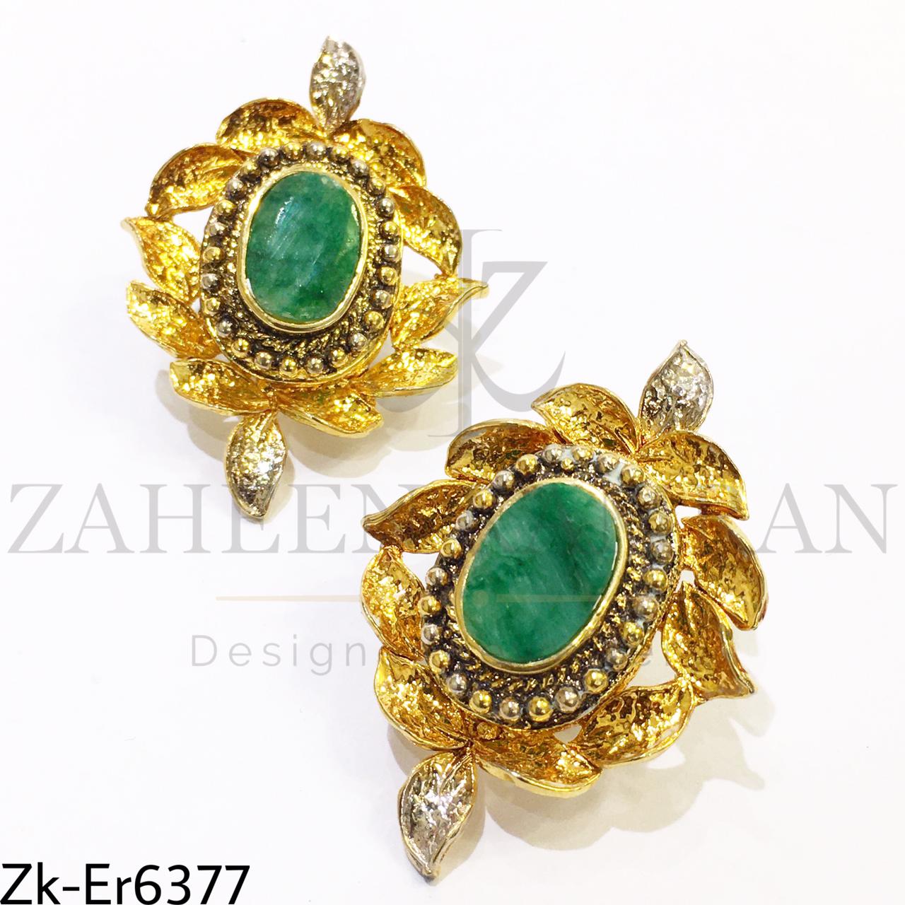 Marble green earrings