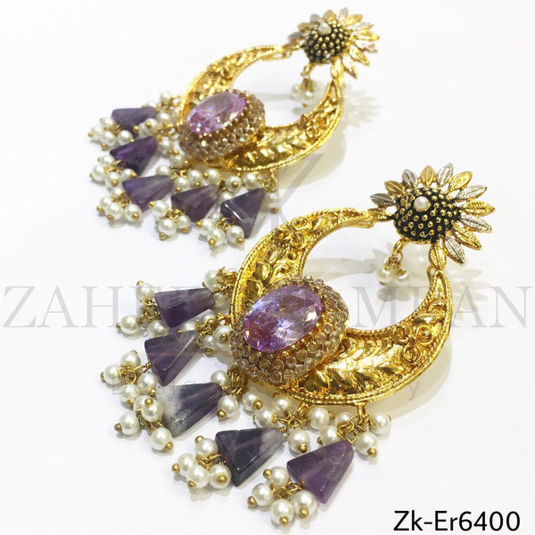 Amethyst textured earrings