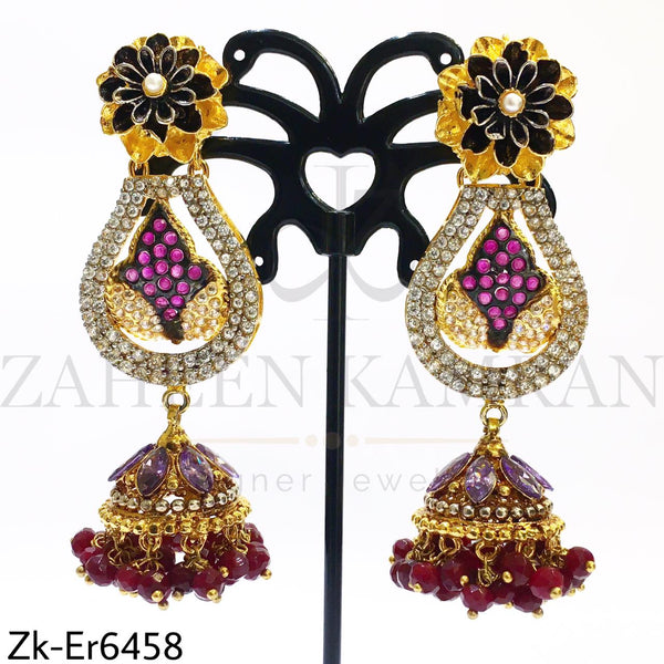 Floral long jhumki