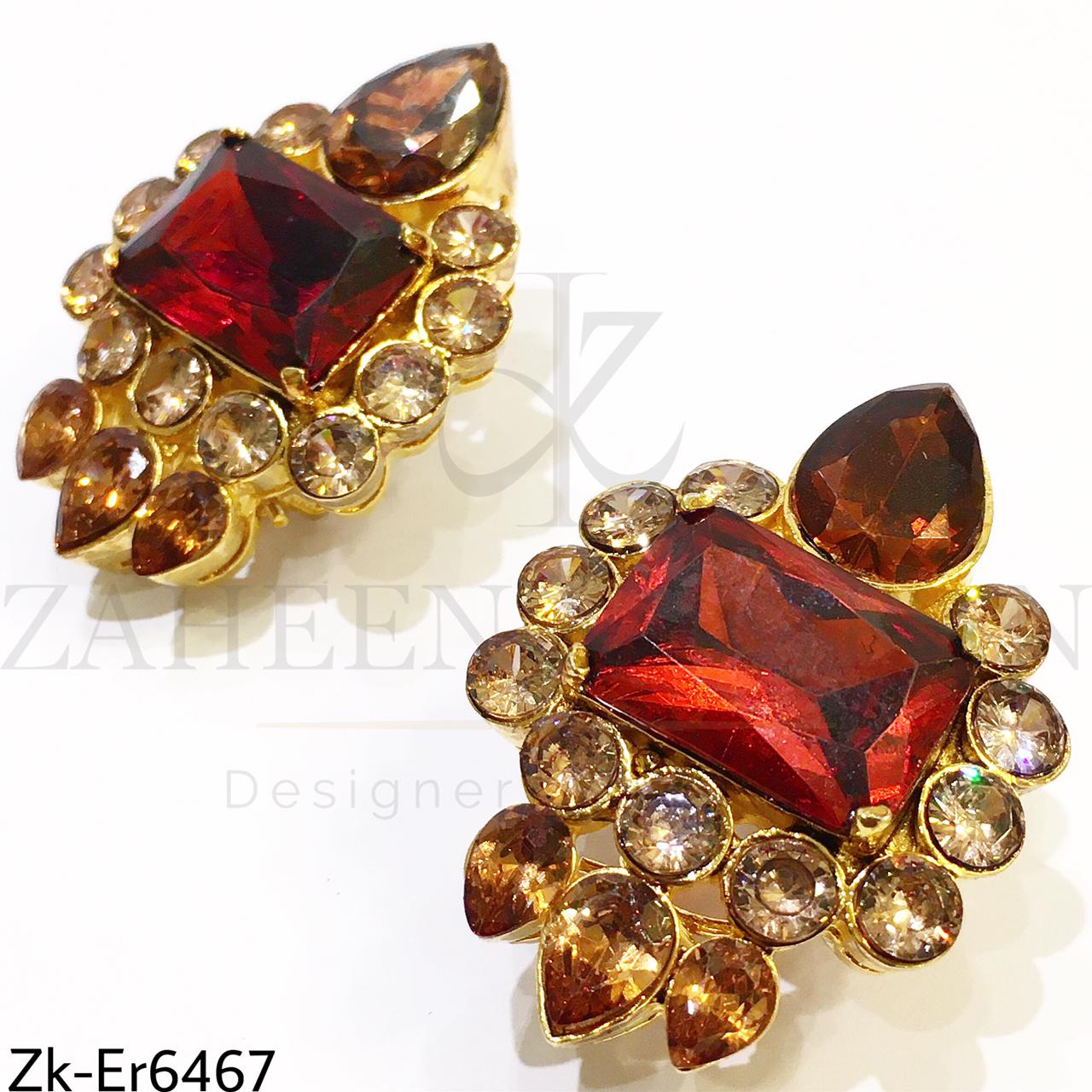 Ruby champagne earrings