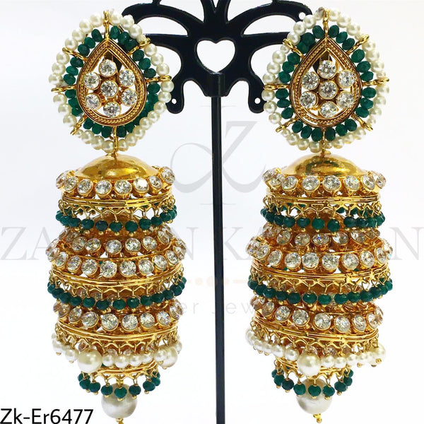 Layered jhumkis