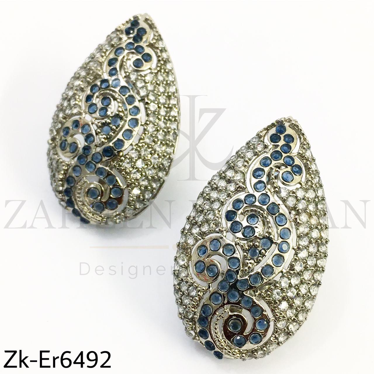 Silver drop earrings