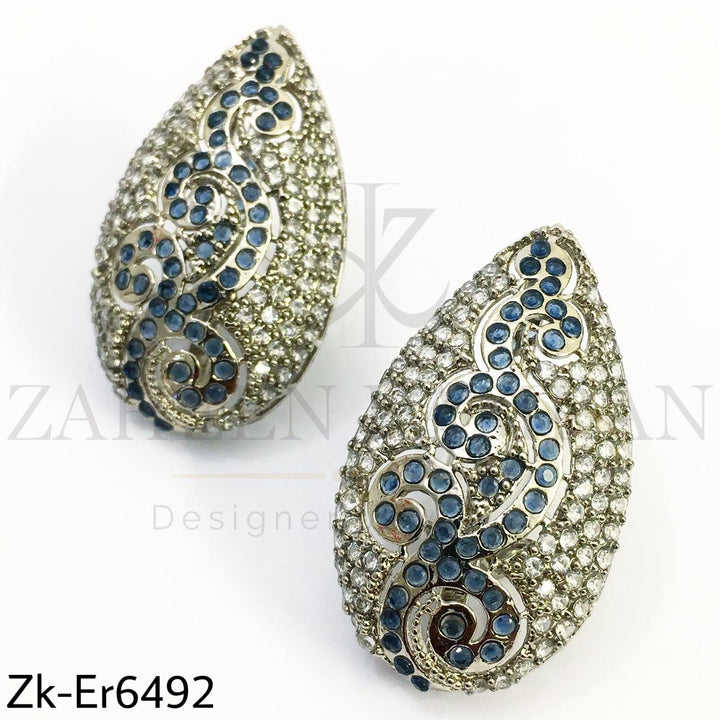 Silver drop earrings