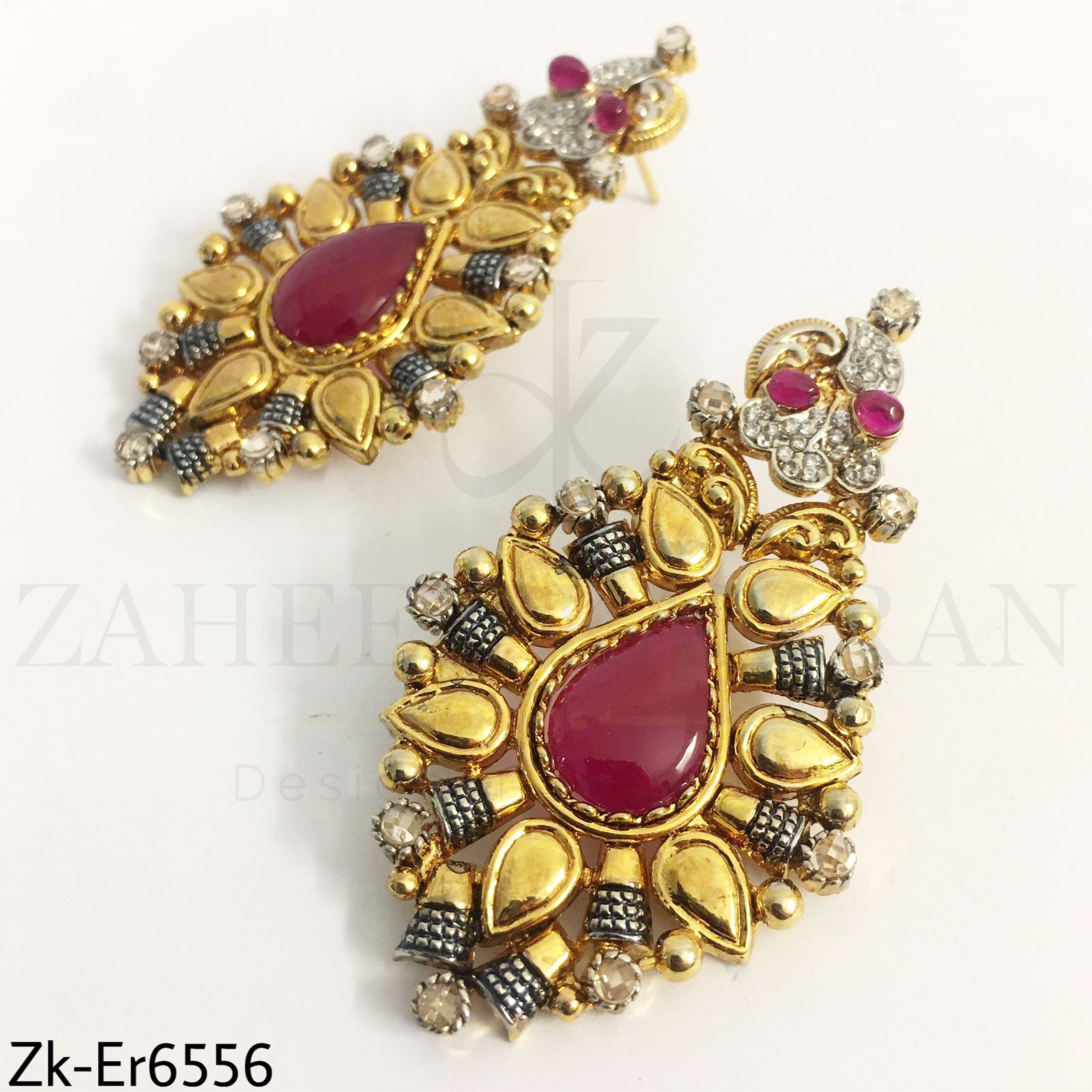 Ruby Antique Earrings