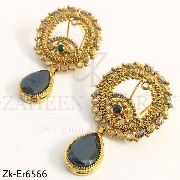 Round Drop Earrings